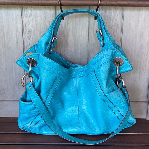 B. Makowsky Leather Shoulder Bag - Picture 1 of 12